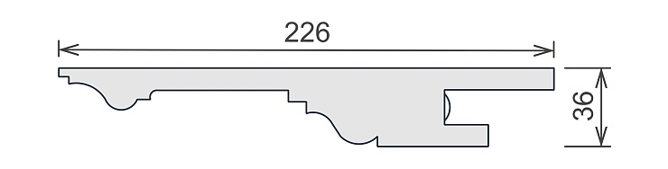 Карниз потолочный гипсовый с подсветкой КГС 055