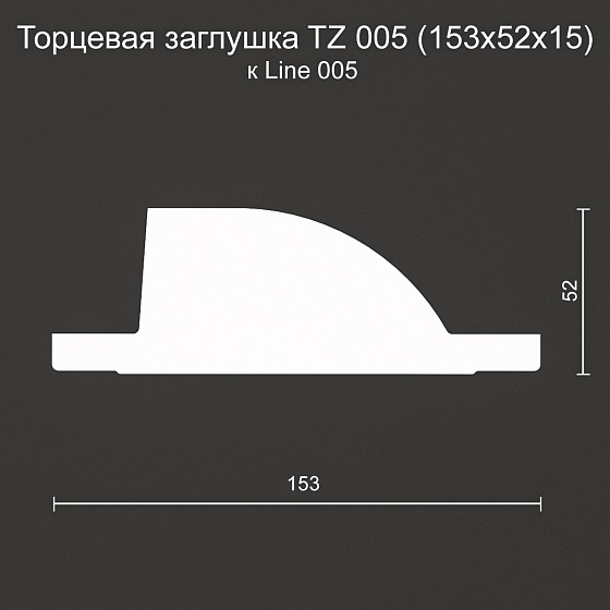 Торцевая заглушка TZ 005 к Line 005