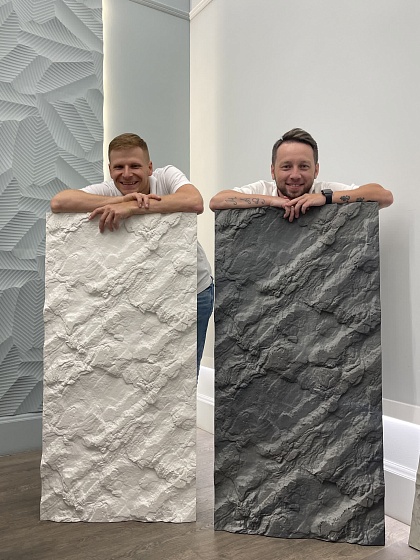 3D панель гипсовая скала 071 4