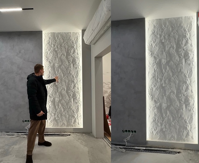 3D панель гипсовая скала 073 2