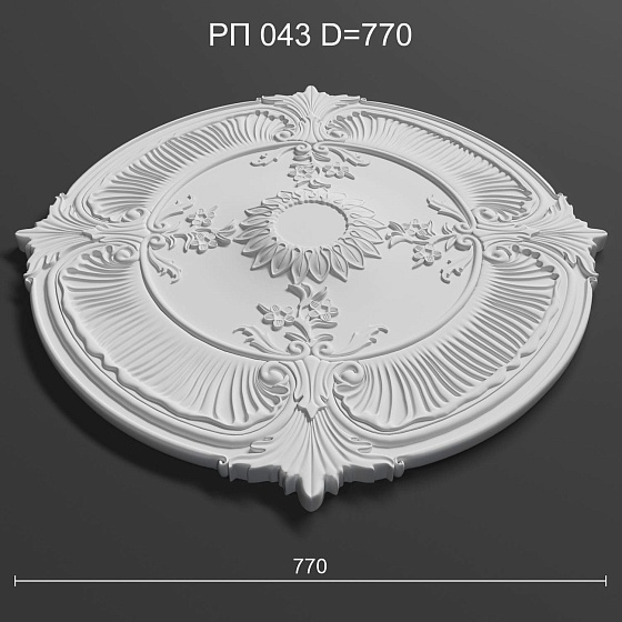 Розетка потолочная гипсовая РП 043