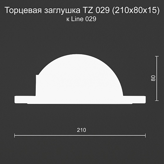 Торцевая заглушка TZ 029 к Line 029
