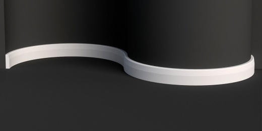 Плинтус напольный радиусный гипсовый ПН 003 Rad