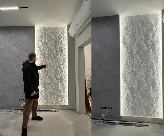 3D панель гипсовая скала 073 1