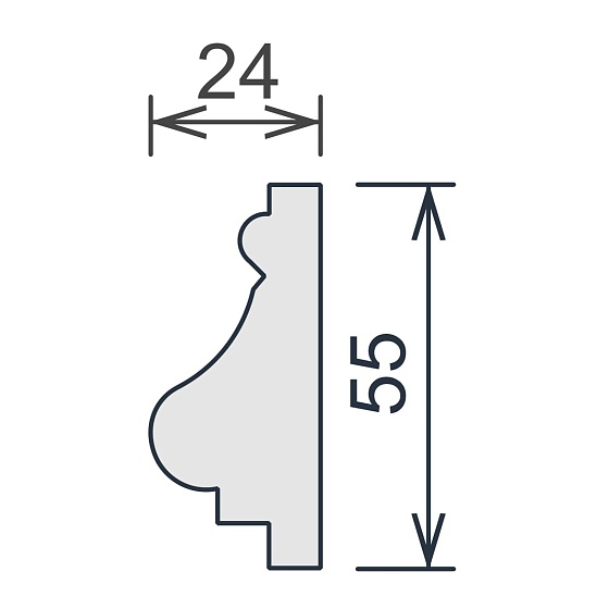 Молдинг гипсовый ЛГ 027
