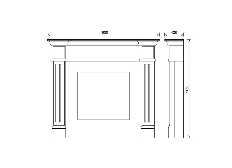 Комплект гипсового декора для Камина 007