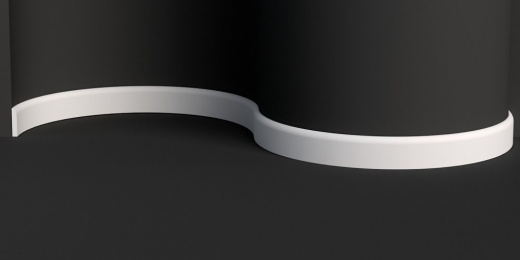 Плинтус напольный радиусный гипсовый ПН 015 3 Rad