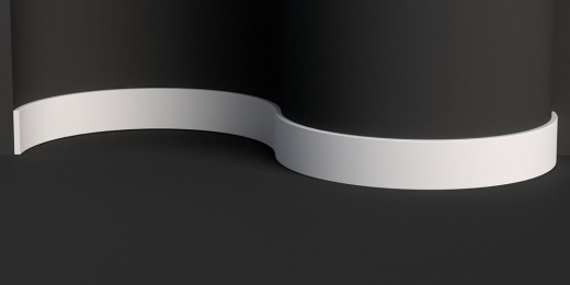 Плинтус напольный радиусный гипсовый ПН 031 Rad