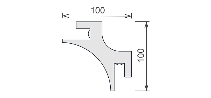 Карниз потолочный гипсовый с подсветкой КГС 018