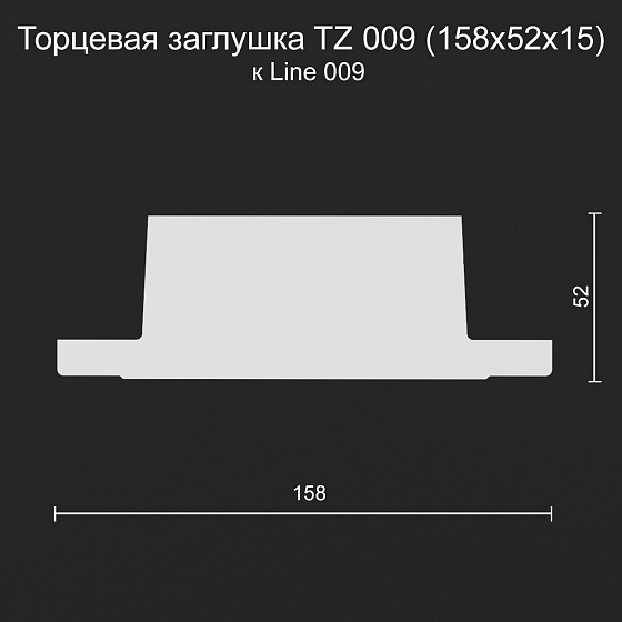 Торцевая заглушка TZ 009 к Line 009