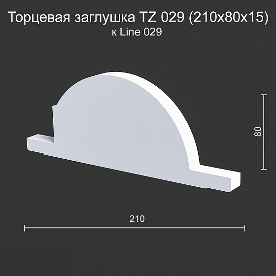 Торцевая заглушка TZ 029 к Line 029