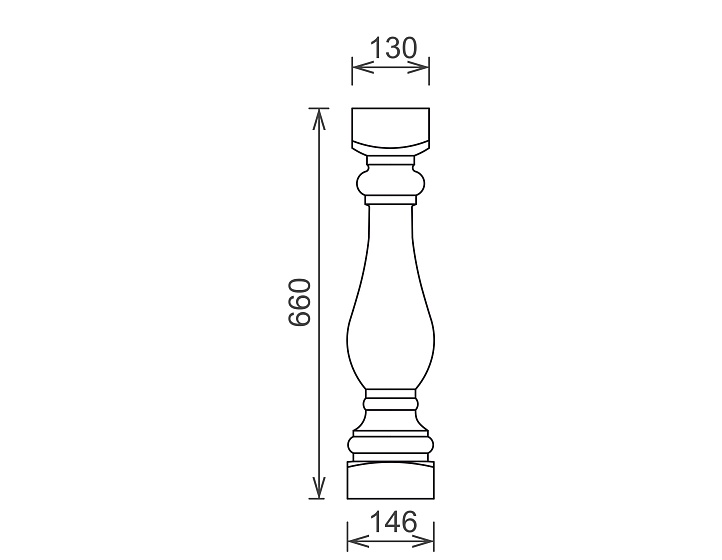 Балясина балюстрады ББ 001