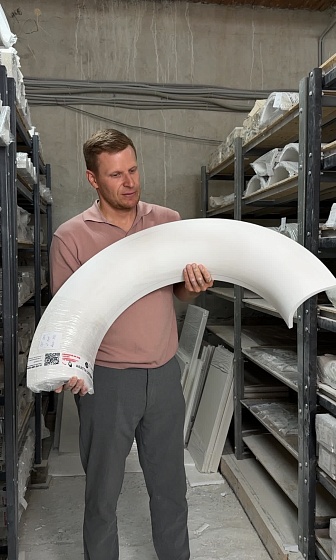 Соединитель радиусный гипсовый СРГ 006