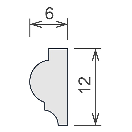 Молдинг гипсовый ЛГ 001 3