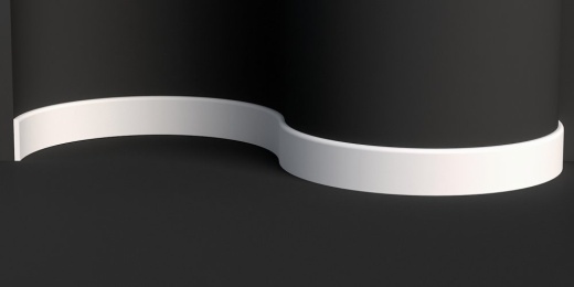 Плинтус напольный радиусный гипсовый ПН 015 1 Rad