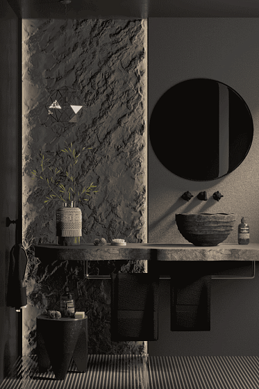 3D панель гипсовая скала 071 4