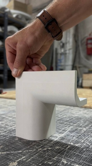 Соединитель радиусный гипсовый УСРГ 003