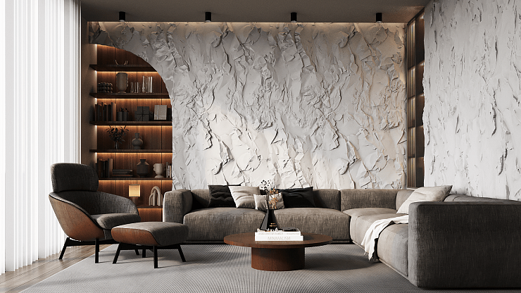 3D панель гипсовая скала 134 4 "Эльбрус"