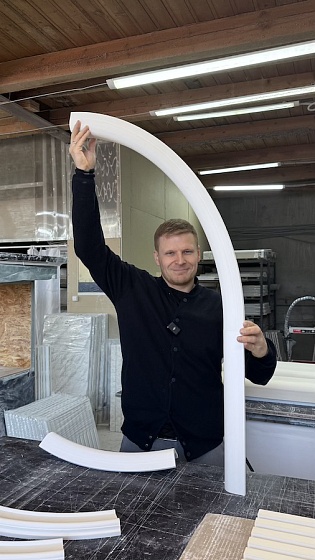 Соединитель радиусный гипсовый СРГ 003 Rad