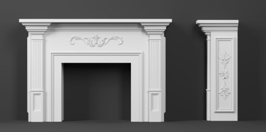 Комплект гипсового декора для Камина 001