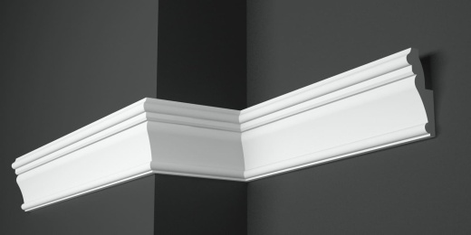 Карниз потолочный гипсовый гладкий КГ 128