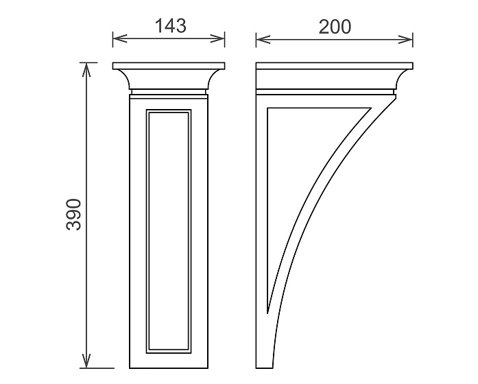 Кронштейн гипсовый КР 005