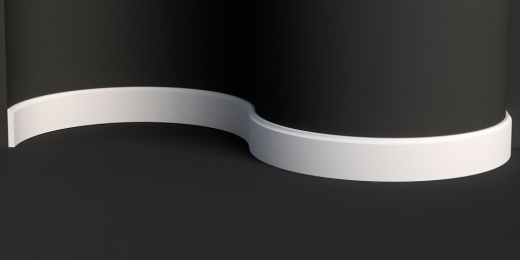 Плинтус напольный радиусный гипсовый ПН 007 3 Rad