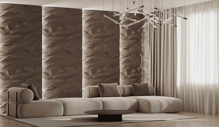 3D панель гипсовая скала 030 1