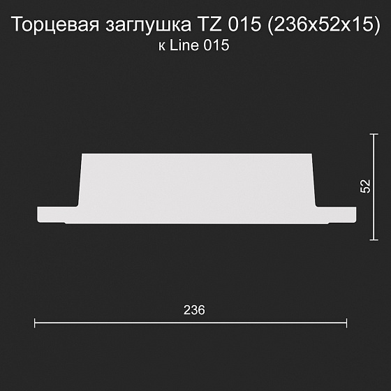 Торцевая заглушка TZ 015 к Line 015