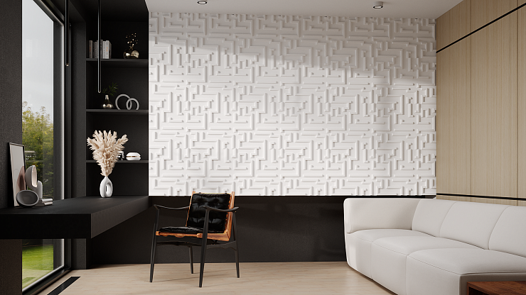 3D панель гипсовая 046