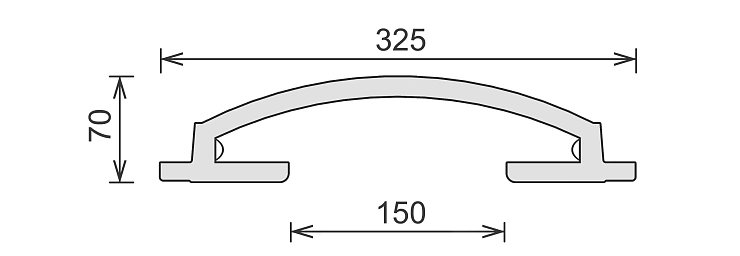 Светильник радиусный встраиваемый потолочный гипсовый LINE 023 Rad